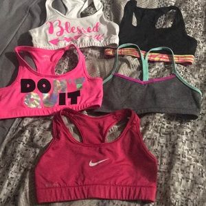 Kids sport bra size 12/14 girls Nike other brands
